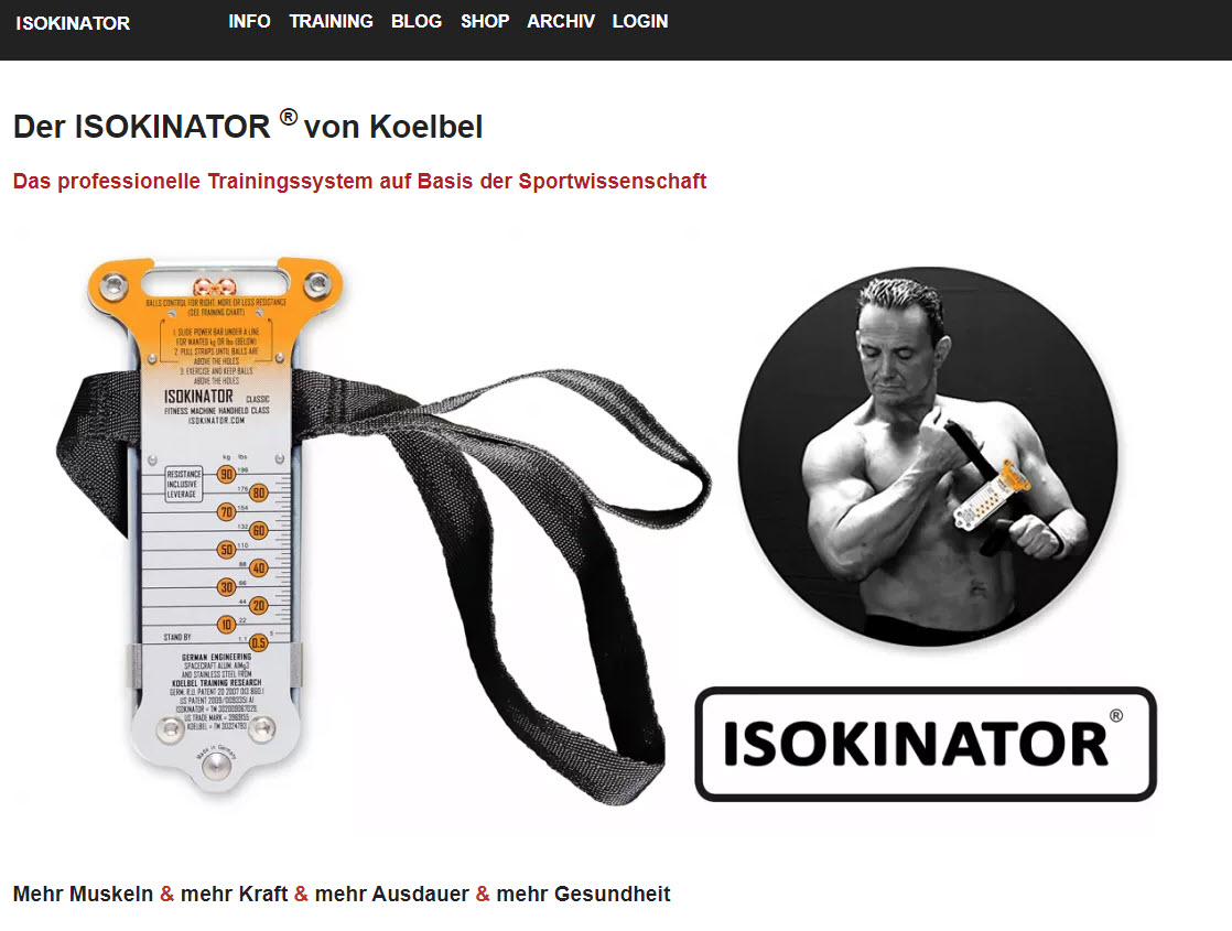 Isokinator Homepage